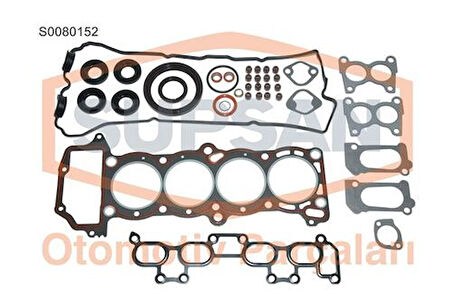 Supsan S0080152 Tam Takım Contası Keçeli Subap Lastiklı Skclı Primera 1.6 16V Ga16S Eski Motor 10101-74Y25