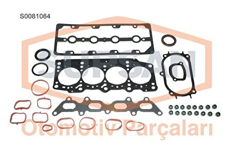 Supsan S0081064 Üst Takım Contası Keçeli Silindir Kapaklı Palio Grande Punto 1.2 1.4 16V Starjet 95Hp 843 A10 71745446