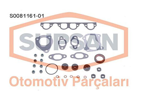 Supsan S0081161-01 Üst Takım Contası Keçeli Silindir Kapaklı Golf Passat Toledo Cordoba 1.9TDI AHU ALE AGR AFN A3 A3 038198012