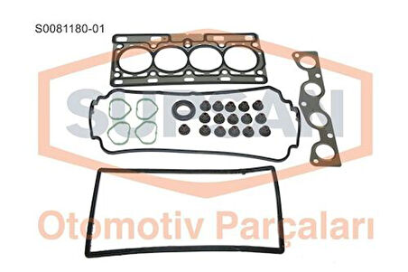 Supsan S0081180-01 Üst Takım Contası Renault Twingo Clio 1.2 16V (Eng D4F) Keçeli Subap Lastiklı Skc Lı () 7701473003