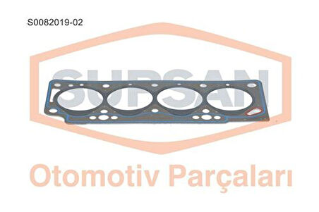 Supsan S0082019-02 Silindir Kapak Contası 2 Çentik Saclı Özel KlınGrit Kangoo Megane Laguna 1.9D F8Q Yeni Motor 7700108167