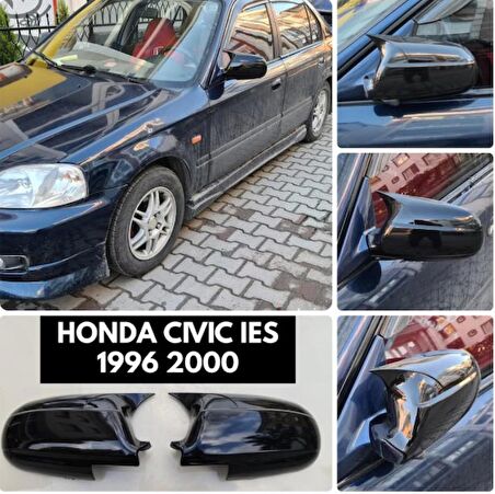 Honda Civic İES EK 1996-2000 Batman Yarasa Ayna Kapağı Piano Black ABS Plastik