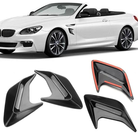 Üniversal Piano Black Kaput Çamurluk Venti Izgarası Sağ Sol 2 Adet Mini Scoop
