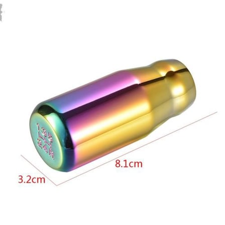 Üniversal Metal Spor Görünümlü Vites Topuzu Aparatlı Bukalemun Neo Krom Alüminyum Alaşım Manuel Yarış Vites Kolu