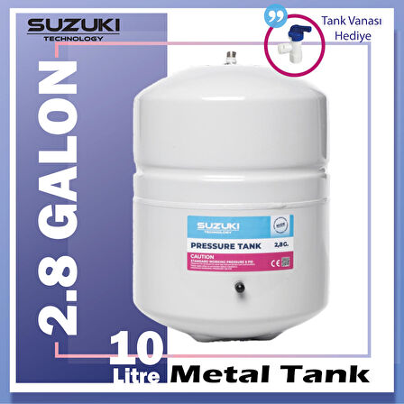 Tüm Su Arıtma Cihazlarına Uyumlu 2,8 Galon (10 Lt) Metal Tank