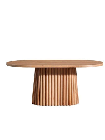 Savana Oval Ahşap Bohem Yemek Masası 80x160