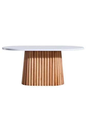 Savana Oval Ahşap Bohem Yemek Masası 90x170