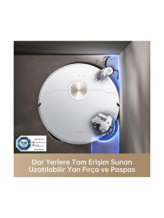 Dreame L20 Ultra Robot Süpürge Beyaz, Otomatik Paspas Çıkarma ve Kaldırma, Yıkama ve Kurutma, 7.000Pa Emiş, Kendi Kendini Boşaltma