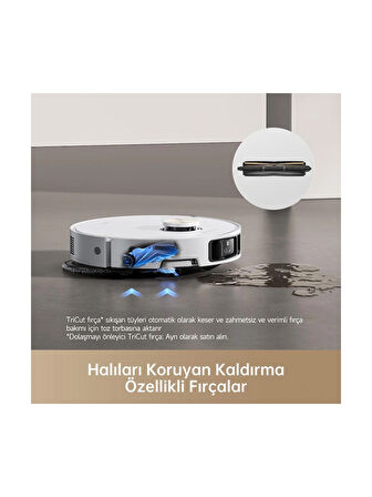 Dreame L20 Ultra Robot Süpürge Beyaz, Otomatik Paspas Çıkarma ve Kaldırma, Yıkama ve Kurutma, 7.000Pa Emiş, Kendi Kendini Boşaltma