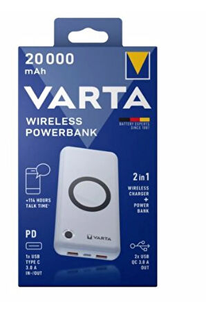 Sava- Wireless Power Bank 20.000 Mah Kablosuz Şarj Destekli