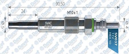 SVAC Isıtma Bujısı Kızdırma K9k 1,5 Dcı Clıo Symbol Kango Logan