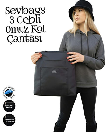 Sevbags 3 Cebli Kadın Omuz ve Kol Çantası