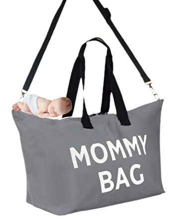 Sevbags Momy Bag Çok Amaçlı Unisex Bebek Bakım Çantası Açık Gri