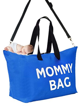 Sevbags Mommy Çok Amaçlı Unisex Bebek Bakım Çantası Mavi