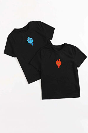 Sevgili Tshirt Çift Kombini Ateş Su Avatar