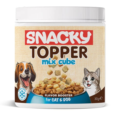 SNCKY Freeze Dried Chicken Mix Toppers Cube - Köpek ve Kedi İçin Karışık Tavuk Küpleri 30 Gr