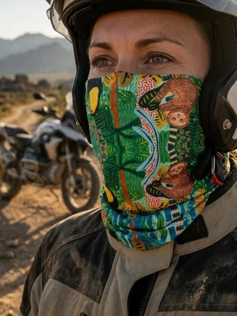 Tropikal Desenli Unisex Buff (Baf) – Doğa Temalı Renkli Boyunluk