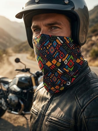 Etnik Geometrik Desenli Unisex Buff (Baf) – Renkli Outdoor Boyunluk