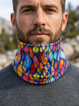 Soyut Renkli Desenli Unisex Buff (Baf) – Modern Outdoor Boyunluk