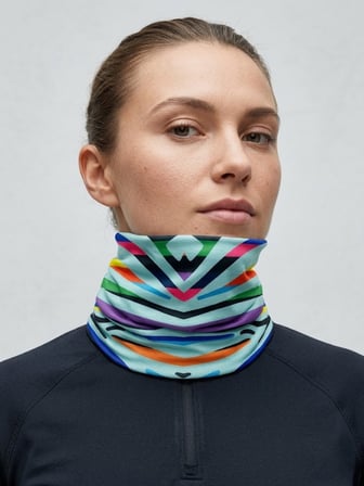Geometrik Çizgili Unisex Buff (Baf) – Modern Renkli Outdoor Boyunluk