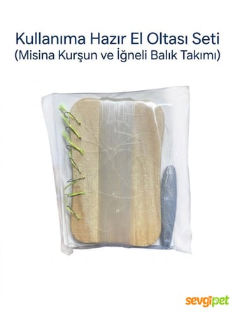 Kullanıma Hazır El Oltası Seti (Misina Kurşun ve İğneli Balık Takımı)