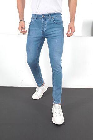 Erkek Likralı Denim Skinny Fit Jeans