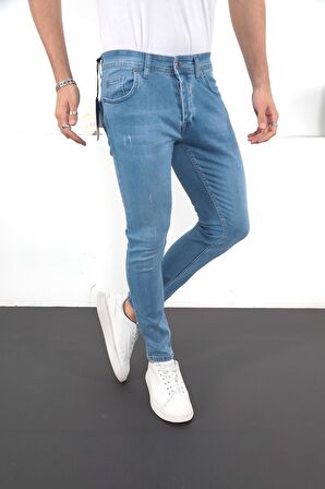 Erkek Likralı Denim Skinny Fit Jeans