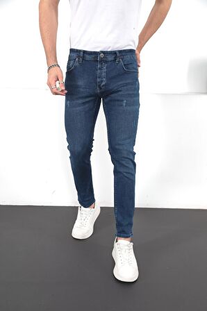 Erkek Likralı Denim Skinny Fit Jeans