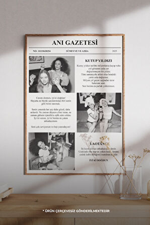 Kişiye Özel Anı Gazetesi | Favori Şarkınız, Sözler ve Fotoğraf ile Tasarlanmış Benzersiz Poster