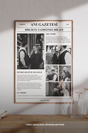 Kişiye Özel Anı Gazetesi | Favori Şarkınız, Sözler ve Fotoğraf ile Tasarlanmış Benzersiz Poster