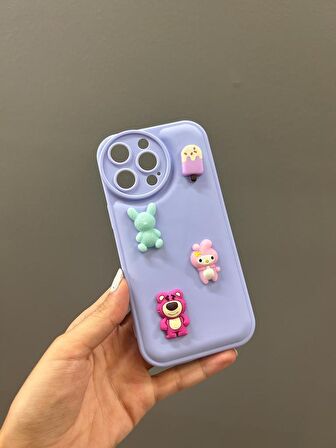 Iphone 14 Pro Max Uyumlu Sevimli Ayıcıklı Puf Kılıf