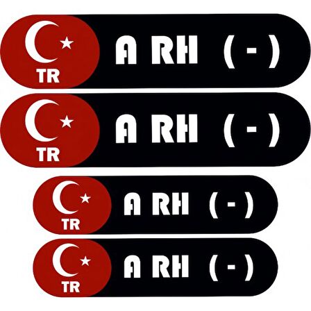 KAN GRUBU  ETİKETİ 4 PARÇA A RH(-)