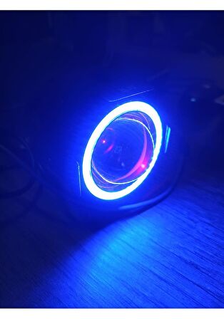 MOTOSİKLET SİS FARI  U7 LED 3 MODLU MAVİ PARKLI ADET 