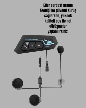 BT22 Motosiklet Kask İçi Bluetooth Kulaklık İnterkom Destekli Yeni Nesil