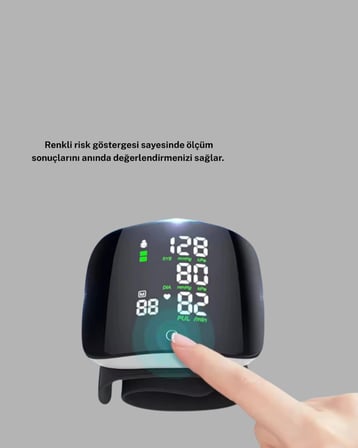 Dijital Bilek Tansiyon Aleti – Çift Kullanıcı Hafızalı, Aritmi Uyarılı ve Otomatik Kapanmalı