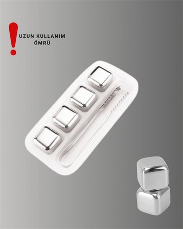 Hızlı Soğutma Özellikli Paslanmaz Metal Buz Küpü Takımı Yeni Nesil
