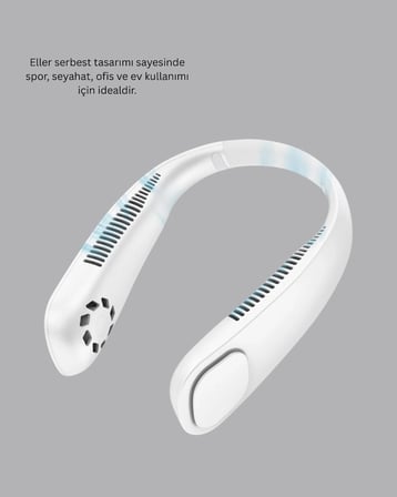 9000mAh Şarjlı Boyun Tipi Taşınabilir Vantilatör