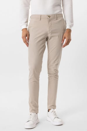 SLİM KALIP ARMÜR DESENLİ CASUAL PANTOLON