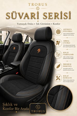 Nissan Juke 2010 Sonrası Uyumlu Süvari Serisi Siyah Kahve Premium Tay Tüyü Koltuk Kılıfı