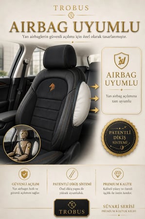 Opel Crossland 2017 Sonrası Uyumlu Süvari Serisi Siyah Kahve Premium Tay Tüyü Koltuk Kılıfı