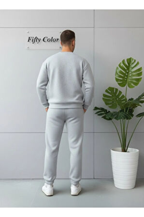 Unisex Kalın Şardonlu Sweat ve Eşofman Takım ALT-ÜST