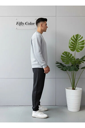 Unisex Kalın Şardonlu Sweat ve Eşofman Takım ALT-ÜST