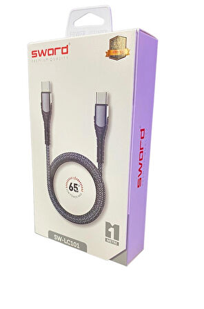 SWORD KABLO SW-LC101 USB-C-TO USB-C GRİ