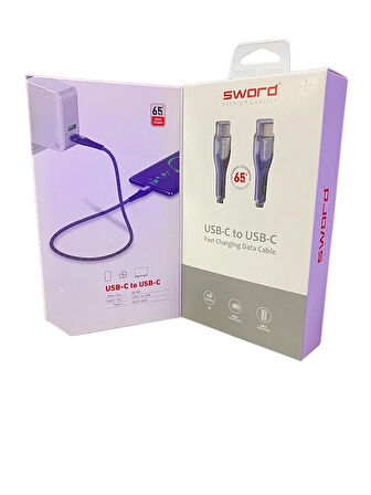 SWORD KABLO SW-LC101 USB-C-TO USB-C GRİ