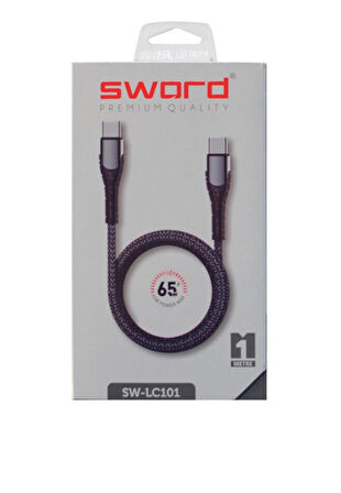 SWORD KABLO SW-LC101 USB-C-TO USB-C GRİ