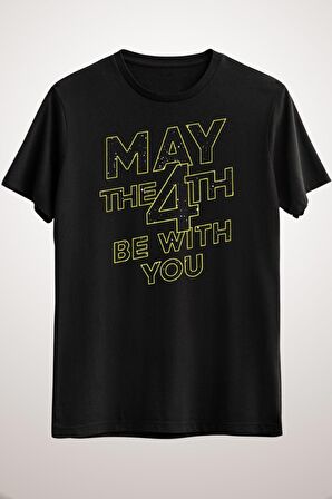 Erkek Siyah May The 4th Galactic Font