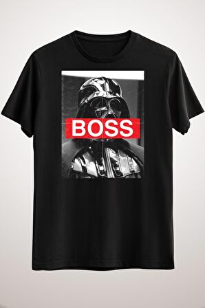 Erkek Siyah Darth Vader Is A Boss Tshirt