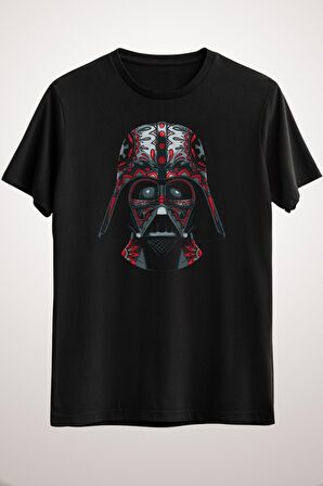Erkek Siyah Darth Vader Sith Markings Tshirt