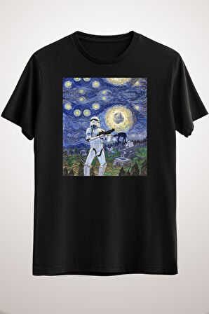 Erkek Siyah Stormtrooper Starry Night