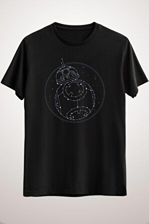 Erkek Siyah Bb8 Constellation T-Shirt